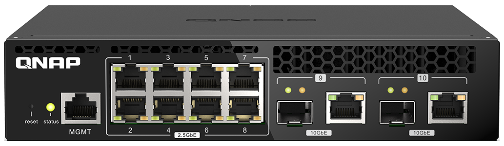 QNAP QSW-M2108R-2C 10 Port Managed 10GbE and 2.5GbE Switch