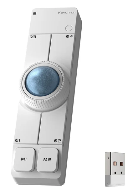 Keychron Nape Pro Wireless Trackball Mouse, White