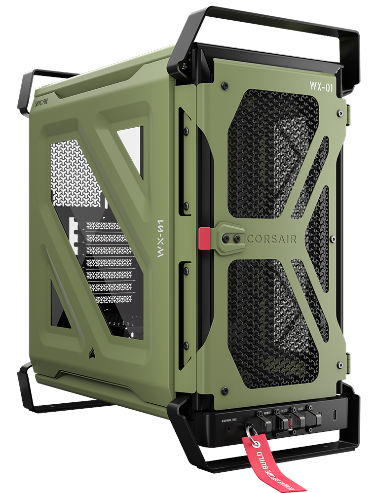 Corsair WARTHOG OLIVE DRAB Performance Mid Tower E-ATX Case, Tempered Glass Side Panel, NO PSU