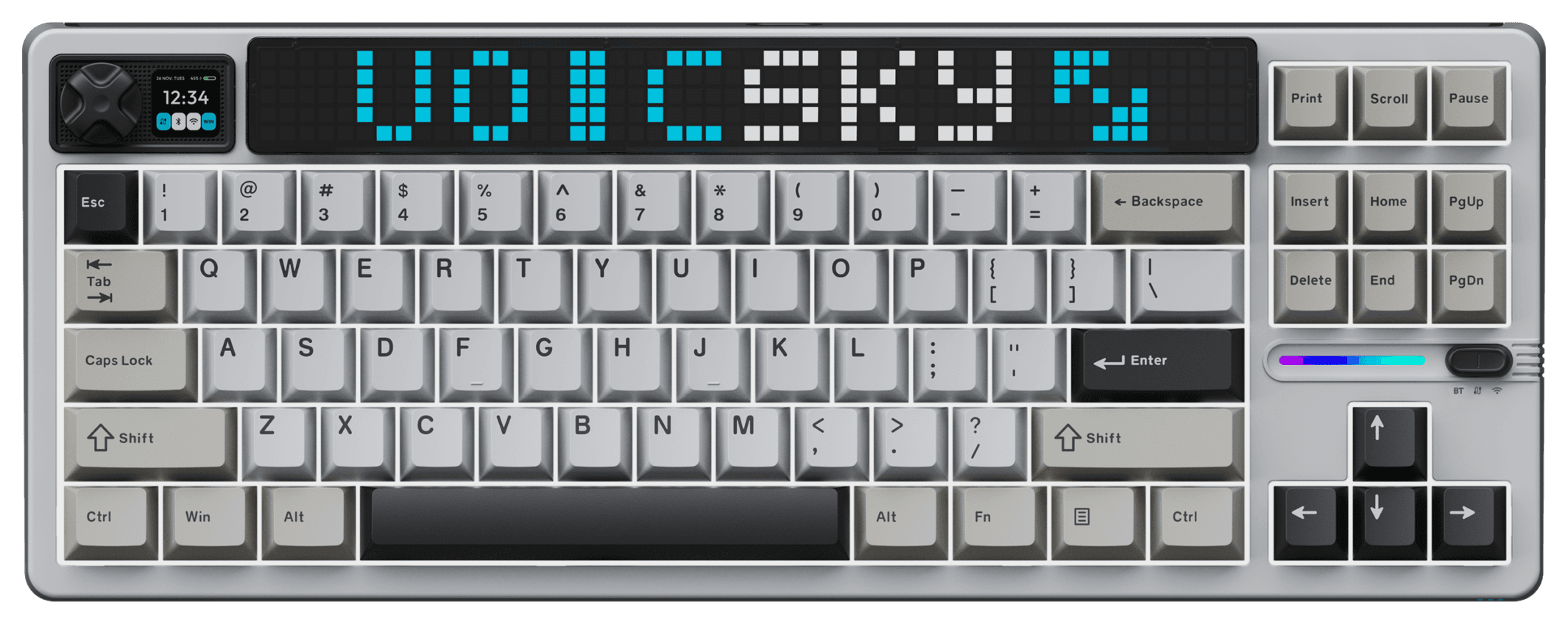 VOICSKY ATMOS 87 RGB Light Wireless Mechanical Keyboard, Tone Linear Switch