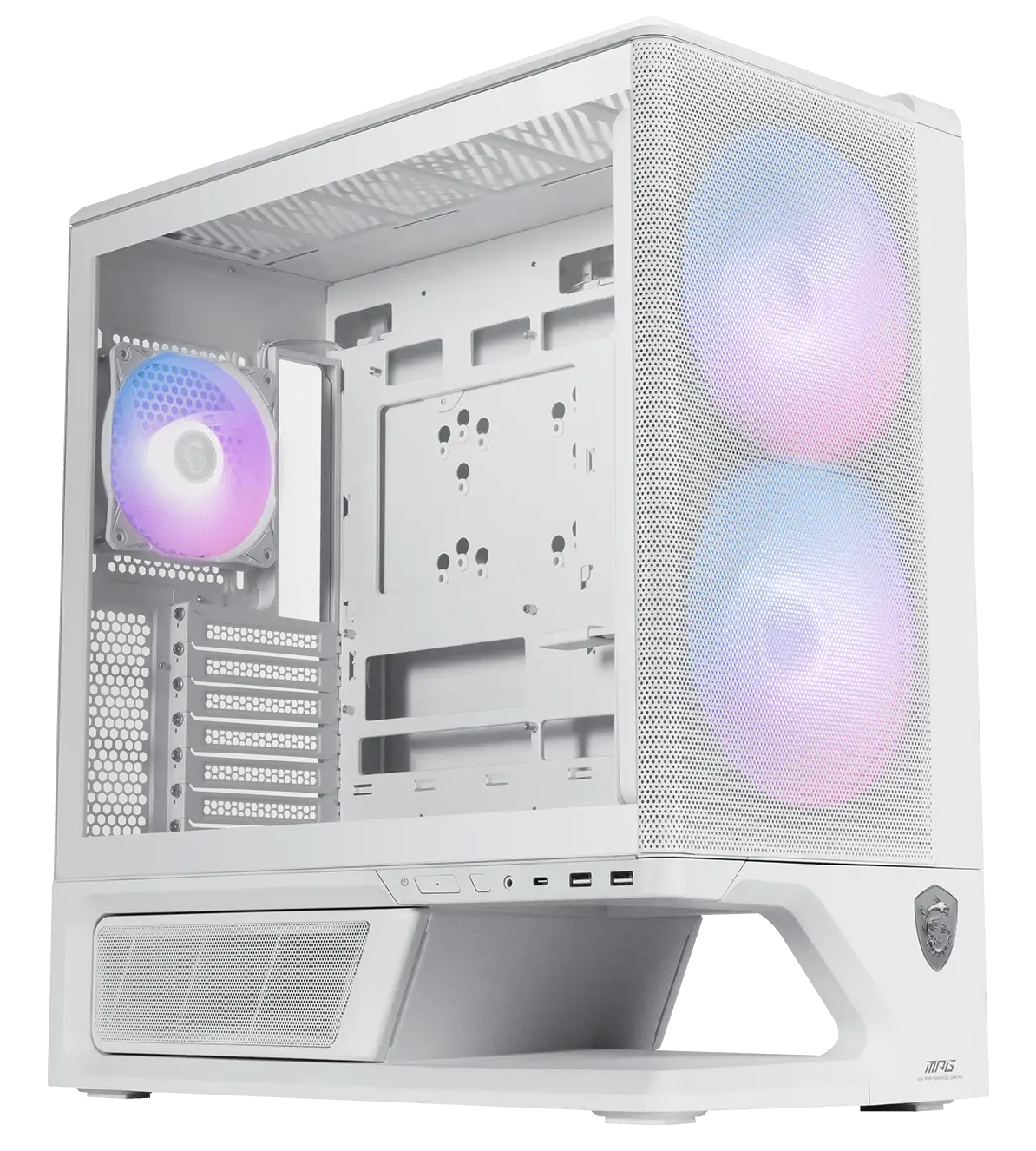 MSI MPG VIXTA 300R AIRFLOW PZ Mid Tower ATX Case, White, T/G Side Panel, NO PSU