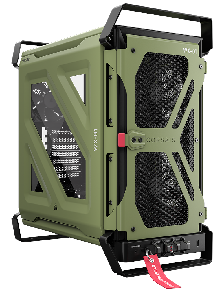 Corsair WARTHOG RS OLIVE DRAB Performance Mid Tower E-ATX Case, Tempered Glass Side Panel, NO PSU
