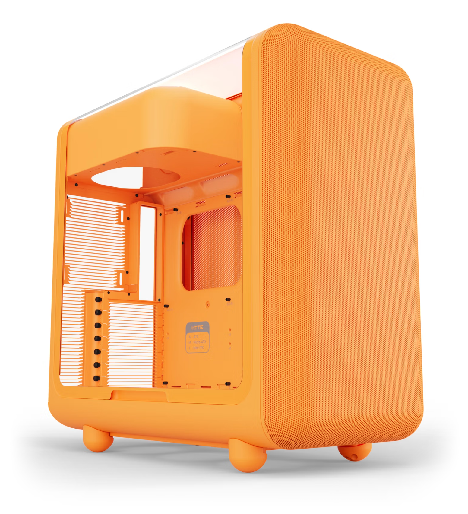 HYTE X50 Astral Orange ATX Case, Tempered Glass Side Panel, NO PSU
